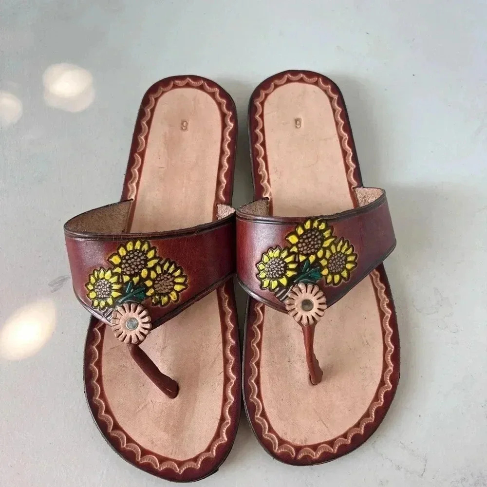 NTW Sunflower Model - Huarache - Women 100% Artisan Hand Made | Hand Painted